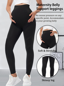 FLW-Pantalon <span class=keywords><strong>de</strong></span> <span class=keywords><strong>sport</strong></span> pour <span class=keywords><strong>femme</strong></span> <span class=keywords><strong>enceinte</strong></span>, legging <span class=keywords><strong>de</strong></span> yoga confortable et sans couture, vêtement <span class=keywords><strong>de</strong></span> <span class=keywords><strong>sport</strong></span> imprimé maternité, haute élasticité - Product Image 4