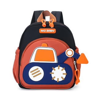Wholesale Custom <b>Mini</b> Excavator Kids Backpack Leisure Kindergarten Backpack For Boys Aged 3-5 - Product Image 1