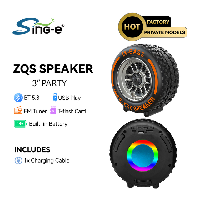 SING-E ZQS779 Low Price OEM/ODM Available BT Speaker Mini Speaker TF FM RGB Speaker