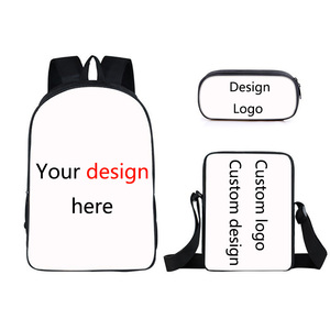 Ensemble de sacs d'école imperméables et tendance à faire soi-même pour les élèves du primaire et du <span class=keywords><strong>secondaire</strong></span>, doublure en polyester, <span class=keywords><strong>sac</strong></span> à <span class=keywords><strong>dos</strong></span> à fermeture éclair pour garçons et filles - Product Image 6