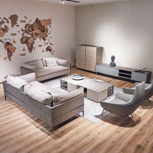 Modelo <span class=keywords><strong>Raka</strong></span>-Kenneth Italiano Minimalista Roble Moderno Luz CUERO GENUINO Sofá de lujo LK0003 muebles de gama alta - Product Image 2