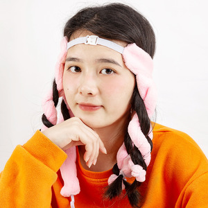Bandeau boucleur sans chaleur en polaire corail pour grandes boucles, réglable, pour femmes, à utiliser à la maison ou en nuit, rose, bleu, jaune - Product Image 1
