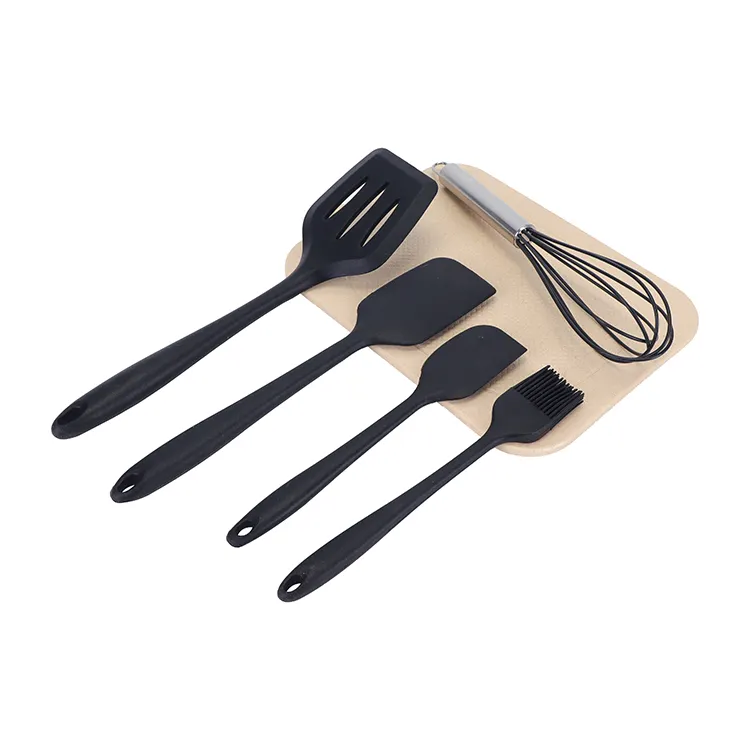 New arrival não tóxico de silicone de grau alimentício de artigos para o lar utensílios de cozinha utensílios de cozinha padaria 5 pcs