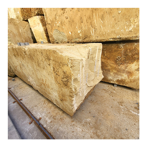 Roche de montagne en grès jaune original pour l'aménagement paysager de jardins et de fontaines Matériau de projet de construction haut de gamme - Product Image 1