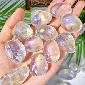 للبيع بالجملة أحجار الكوارتز الوردي الهالة الملاك ، أحجار طبيعية للشفاء الكريستالي المنحوت ، تقنية النقش للزينة - Product Image 5