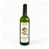 Étiquettes de vin personnalisées en feuille d'or avec motif dragon, autocollants imperméables en vinyle pour bouteilles de boissons avec logo privé, vente en gros
