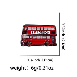 Pin de Esmalte de Aleación de Zinc con Diseño de Ángel y Hada del Autobús de Londres, Souvenir del Día Nacional de Inglaterra para Bolsos y Ropa - Product Image 5