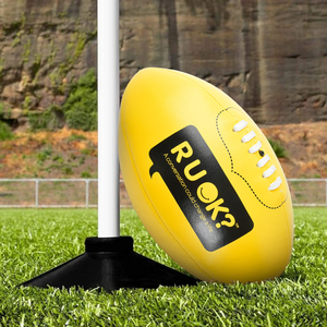 Palle da calcio in vera pelle in PVC palloni da rugby palloni personalizzati con logo personalizzato 5 <span class=keywords><strong>regole</strong></span> australiane - Product Image 2