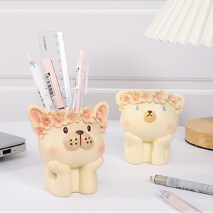 Ruijie Cartoon Animal Succulent Pots <b>Cute</b> Round PP Storage Decor For Desk Office - Product Image 3