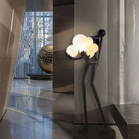 Lampadaire sur pied LED moderne en verre, style industriel vintage, design américain, personnalisé par les fabricants