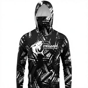 เสื้อฮู้ดตกปลา GIERTER พิมพ์ลายโลโก้ตามสั่ง แบบยูนิเซ็กซ์ แขนยาว ป้องกันแสงแดด UPF 50 ต้านเชื้อแบคทีเรีย แห้งเร็ว 180 กรัม ลายปลา - Product Image 4