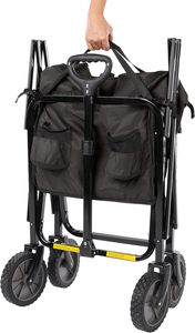 गर्म बिक्री थोक फोल्डेबल ट्रॉली कार्ट उपयोगिता वैगन भंडारण मंच के साथ 100 लीटर क्षमता वाले आउटडोर गार्डन के लिए 80 किलोग्राम भार वहन - Product Image 4