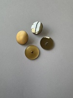Kancing Jahit Warna Perak Mengkilap 21mm Warna Emas Mutiara Bahan Kuningan
