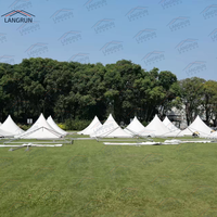 Tente Pagode en Aluminium PVC Imperméable de Haute Qualité 5x5m 10x10m pour Mariages, Fêtes et Événements Extérieurs Toutes Saisons