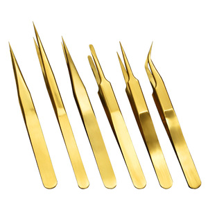 Pince à épiler en gros la plus vendue, pince à épiler haute précision en acier inoxydable et titane pour cils, pince à épiler pour extensions de cils effet volume - Product Image 5