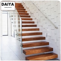 DAIYA 304 s. s En Acier Inoxydable Balustrade d'intérieur de Balustrade En Verre D'escalier Escaliers bricolage flottant escalier escaliers tuiles d'étape