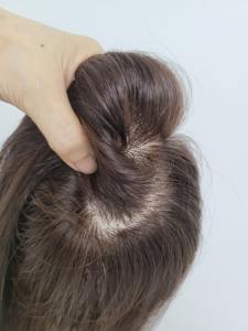 Perruque à clipser en cheveux humains lisses de 16 pouces, noir naturel, brun, WIGTS, design luxueux, finition brillante, livraison rapide - Product Image 6