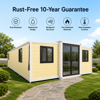 Villa Contenedor Expandible de Doble Ala de 20 pies, Impermeable, 100% a Prueba de Termitas, con Aislamiento R22, para Desarrollo de Viviendas Rurales