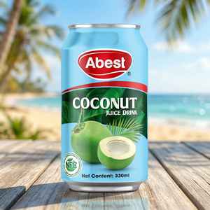 ABEST 330ml Concentrado de Bebida de Coco con Pulpa, Bajo en Carbohidratos, OEM, Marca Privada, Fabricante y Proveedor de Vietnam, Muestras Gratis - Product Image 1