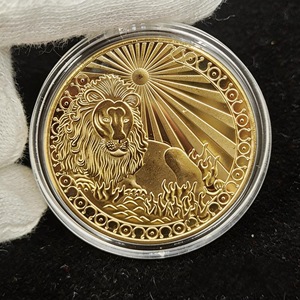 Monedas Conmemorativas del Zodiaco de Alta Calidad en Oferta, Monedas Chapadas en Oro de Doble Cara, Monedas Conmemorativas del Tarot con Diseño del Sol - Product Image 3