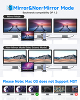 Accessoires PC 2026, Conception Verticale Station d'Accueil 13 en 1 USB C, Adaptateur HDMI MST 4K60Hz pour MacBook