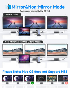 Accesorios para PC 2026, Estación <span class=keywords><strong>de</strong></span> Acoplamiento Vertical 13 en 1 con USB C, <span class=keywords><strong>Adaptador</strong></span> <span class=keywords><strong>HDMI</strong></span> MST 4K60Hz para MacBook - Product Image 6