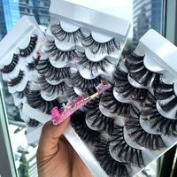 Cils en vison 3D, 5/8/10 paires, faux cils naturels, volumineux, doux, effet wispy, longs, spectaculaires, cils croisés en bande
