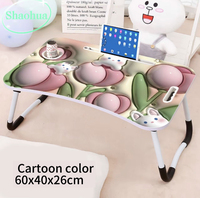 Meja Lipat Laptop Desain 3D Portabel Murah Pabrik, Meja Belajar Kecil, Meja Lipat
