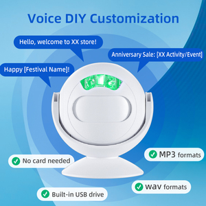 Tự làm âm thanh khách truy cập kêu vang cảnh báo không dây PIR cảm biến chuyển động chuông cửa cửa hàng nhập cửa và cửa sổ báo động an ninh Vòng chuông cửa - Product Image 2