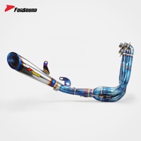 Sistema de Escape para Motocicleta Kawasaki H2 H2R, Precio de Fábrica Forsound, Sistema Completo de Titanio con Coloración de Llama, Tubo de Carreras