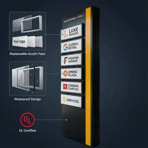 Totem de Sinalização LED Iluminado Personalizado com Estrutura de Alumínio Moderna, à Prova d'Água, para Exteriores, com Suporte de Chão para Imobiliárias e Sinalização de Edifícios - Product Image 2