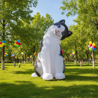 Modèle publicitaire géant gonflable personnalisé de chat siamois de 3 m pour événements, boutiques, festivals, défilés, ouvertures de magasins et promotions