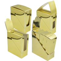 Boîte en papier métallisé doré personnalisable en matériaux recyclés pour présentoir de barres chocolatées, avec revêtement UV, gaufrage et ouverture facile – Offre Spéciale
