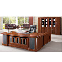 Bureau de direction moderne pliable en bois massif, convertible, extensible et pivotant