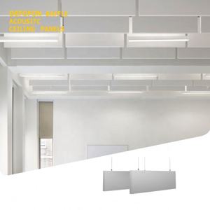 Panel Acústico de Fibra de Vidrio para Techo, con Suministros Chinos. Paneles Decorativos de Fibra de Vidrio Suspendidos para Instalación en Techo - Product Image 1