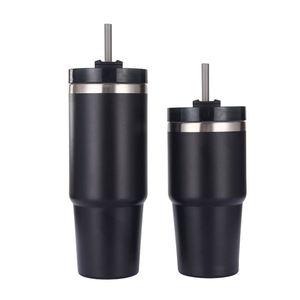Gobelet de voyage isotherme 20oz 30oz en acier inoxydable avec couvercle, paille et base antidérapante pour les trajets quotidiens - Product Image 4