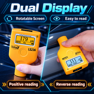 Medidor de Espesor de Pintura Portátil LS236 con Pantalla Dual para Pruebas en Vehículos Usados y Superficies Metálicas - Product Image 4