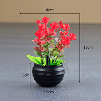 Ornements de fleurs artificielles miniatures en plastique pour Thanksgiving, Noël, Pâques et Nouvel An - Décoration de bureau écologique