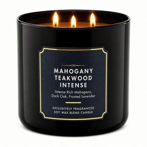 Bougie parfumée artisanale à 3 mèches en verre noir pour homme, parfum boisé masculin, cire de soja, aromathérapie, maison, Thanksgiving, Noël - Product Image 5