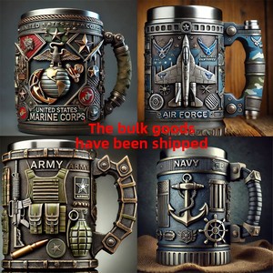 Tasse en résine synthétique au design créatif sur le thème militaire du requin blanc, idéale pour les fêtes d'anniversaire et les événements transfrontaliers. - Product Image 2