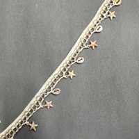 ZSY fait à la main perlé dentelle ruban coquille pendentif avec perle gland frange personnalisé maille tresse vêtements garnitures pour sacs