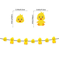 Fournitures pour fête d'anniversaire sur le thème du canard, bannières, guirlandes, ballons, spirales, tourbillons, décorations de gâteaux, décorations de fête d'anniversaire