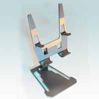 Support de tablette et de téléphone portable pliable en alliage d'aluminium, réglable en hauteur, pour montage sur grille d'aération, FZ01