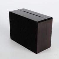 Boîte de Rangement Personnalisée pour Montre en Bois Marron, Luxe, Marque avec Logo, 1 Fente, Boîte Créative Peinte avec Boîte en Papier, Charnière Argentée, Emballage Cadeau