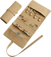 Mini-étui de voyage pliable pour bijoux, sac souple pour bagues, colliers, boucles d'oreilles et bracelets