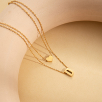 Colliers et chaînes ras-du-cou tendance pour femmes, plaqués or 18 carats, avec pendentif personnalisé lettre initiale (26 lettres disponibles), bijoux de mode raffinés