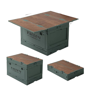 Multi-functional <b>Foldable</b> Car Storage Box, <b>Camping</b> Box, Portable Outdoor Folding <b>Table</b> - Product Image 1