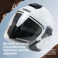 Casque de moto, coupe-vent, adapté à toutes les saisons, taille unique, casque pour véhicule électrique, double visière, protection solaire