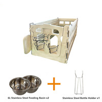 Nichoir d'intérieur en plastique pour veaux avec abreuvoirs pour l'équipement d'élevage laitier, enclos pour veaux, abri pour moutons et chèvres, abri pour bétail