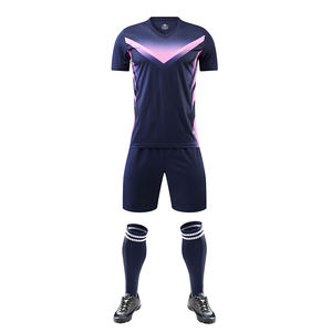 China Fabriek Groothandel Oem Voetbal Jersey Thailand 100% Polyester Voorraad Sport Rood Voetbal Kleding Voor Kinderen - Product Image 4